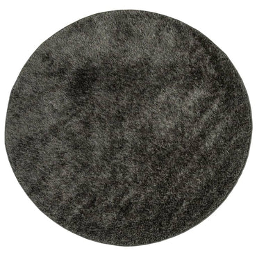 vidaXL Teppich ISTAN Hochflor Glänzend Anthrazit Ø 160 cm