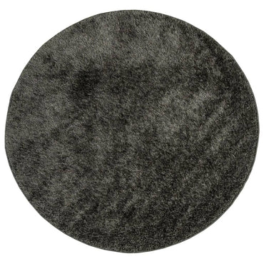 vidaXL Teppich ISTAN Hochflor Glänzend Anthrazit Ø 200 cm