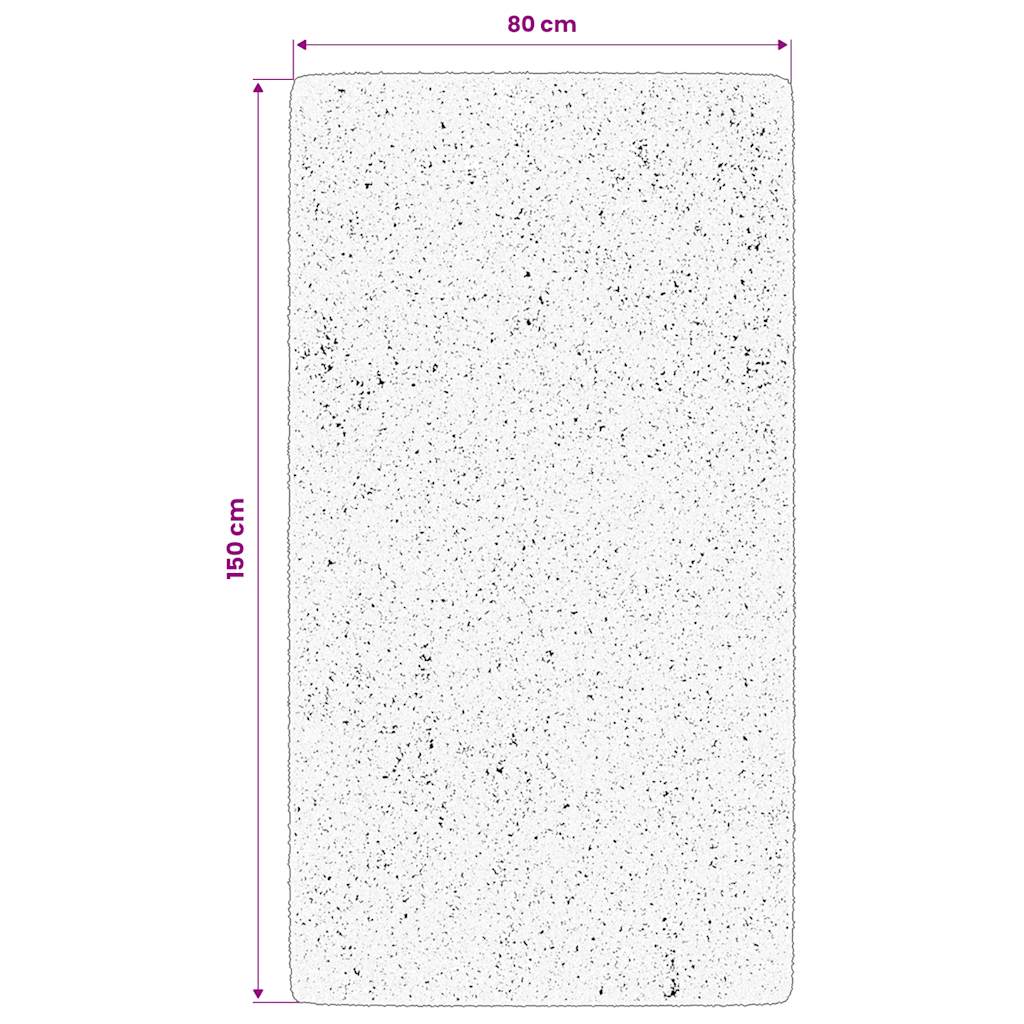 vidaXL Teppich ISTAN Hochflor Glänzend Grau 80x150 cm