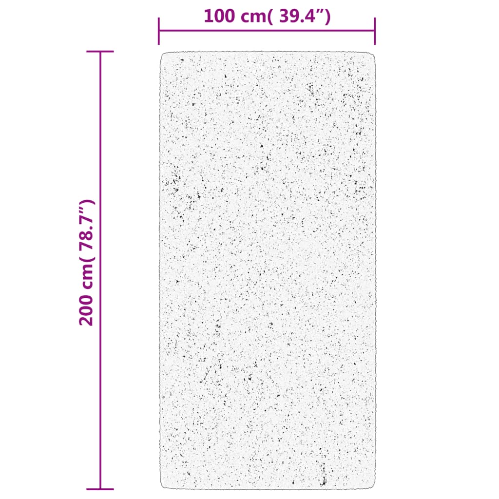 vidaXL Teppich ISTAN Hochflor Glänzend Grau 100x200 cm