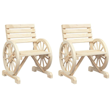 vidaXL Chaises de jardin 2 pcs 58x58x78,5 cm Bois de sapin massif