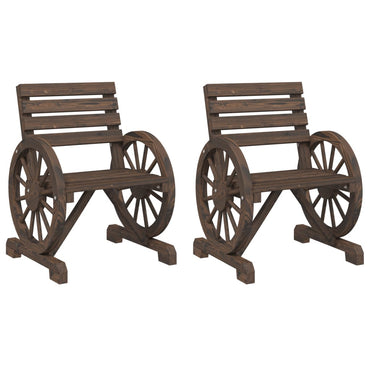 vidaXL Gartenstühle 2 Stk. 58x58x78,5 cm Massivholz Tanne