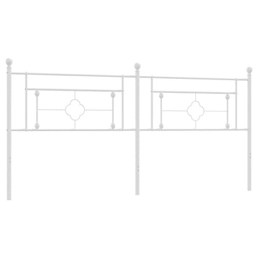 vidaXL Ersatz-Kopfteil Metall Weiß 200 cm