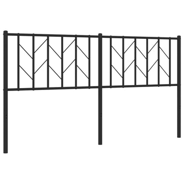 vidaXL Kopfteil Metall Schwarz 160 cm