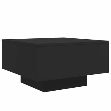 vidaXL Table basse noire 55x55x31 cm en bois d'ingénierie