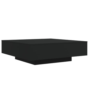 vidaXL Table basse noire 100x100x31 cm en bois d'ingénierie
