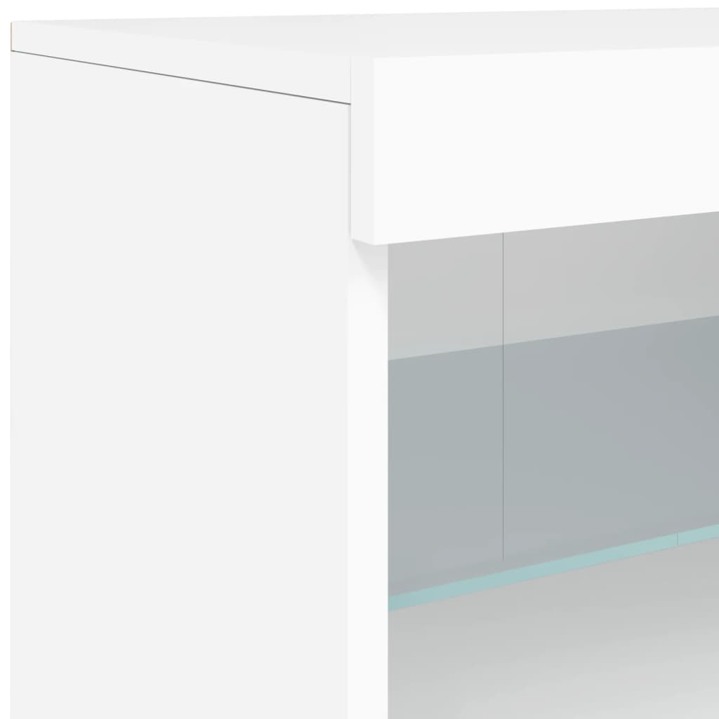 Sideboard mit LED-Leuchten Weiß 41x37x67 cm