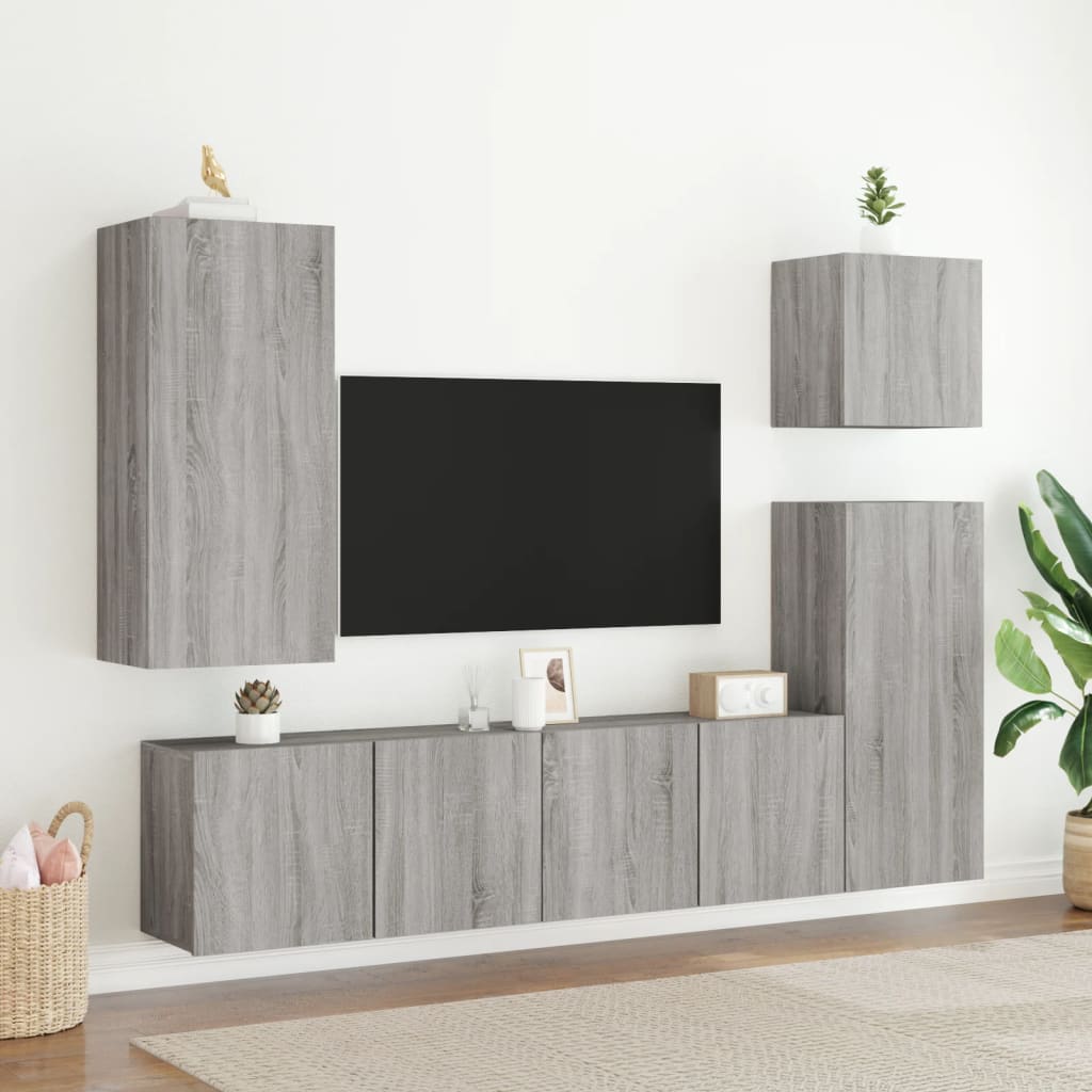 TV-Wandschrank Grau Sonoma 80x30x41 cm