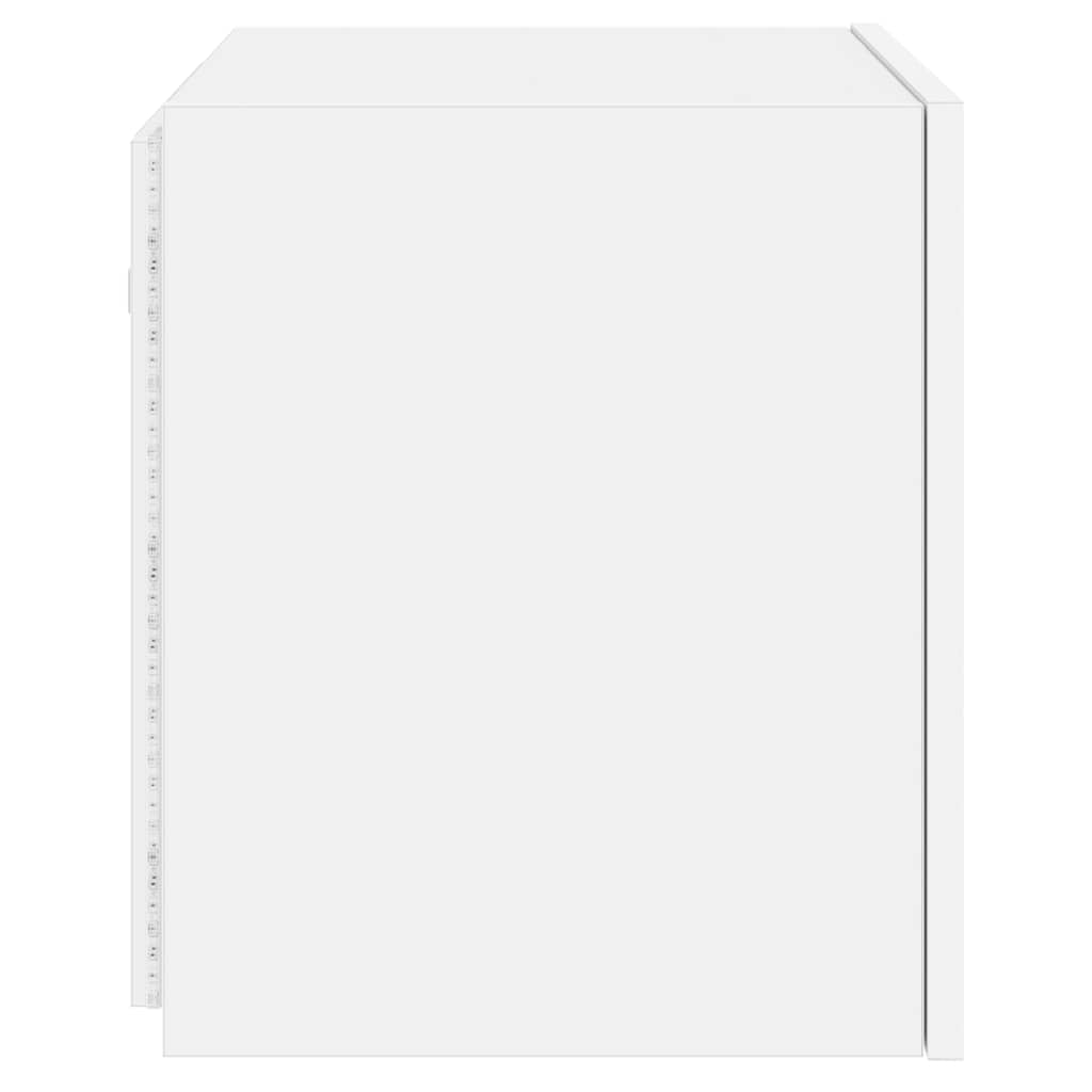 TV-Wandschränke mit LED-Leuchten 2 Stk. Weiß 40,5x35x40 cm