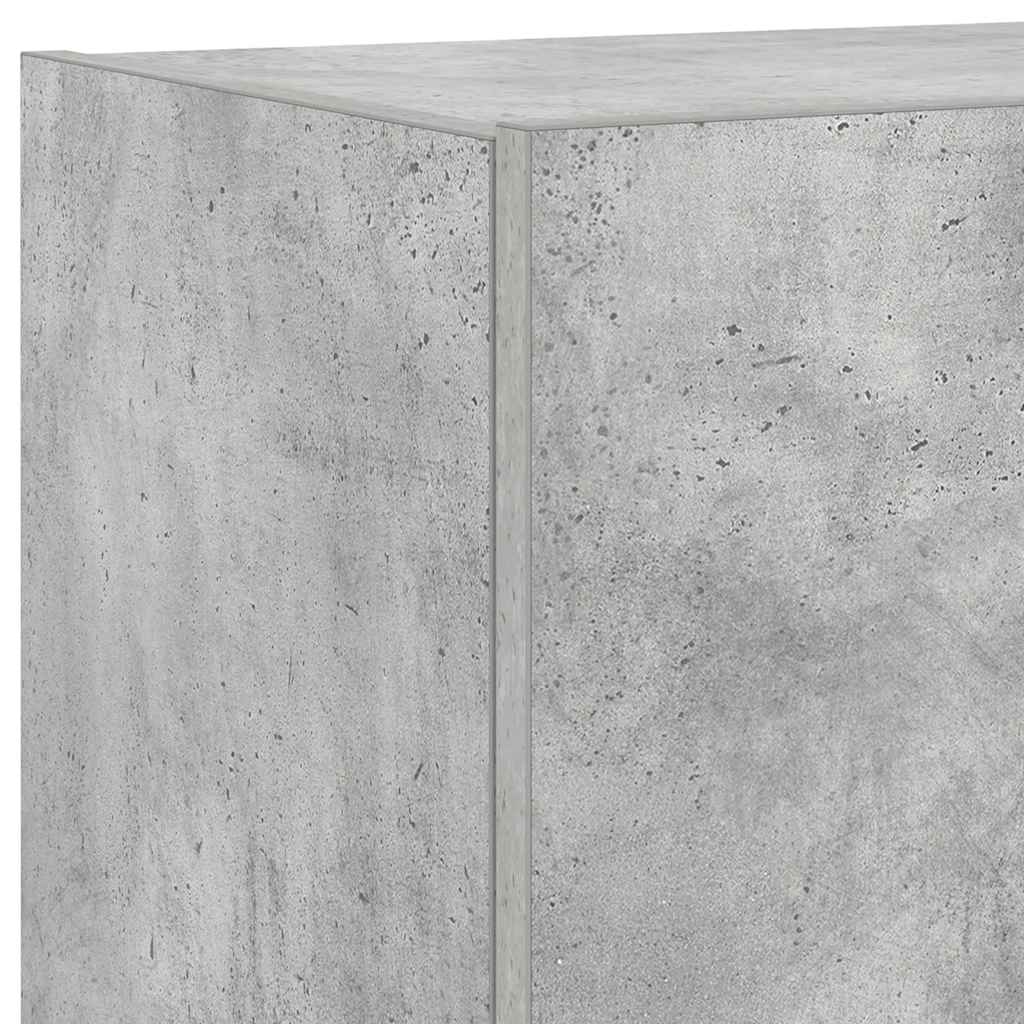 vidaXL TV-Wandschränke mit LED-Leuchten 2 Stk. Betongrau 80x35x31 cm