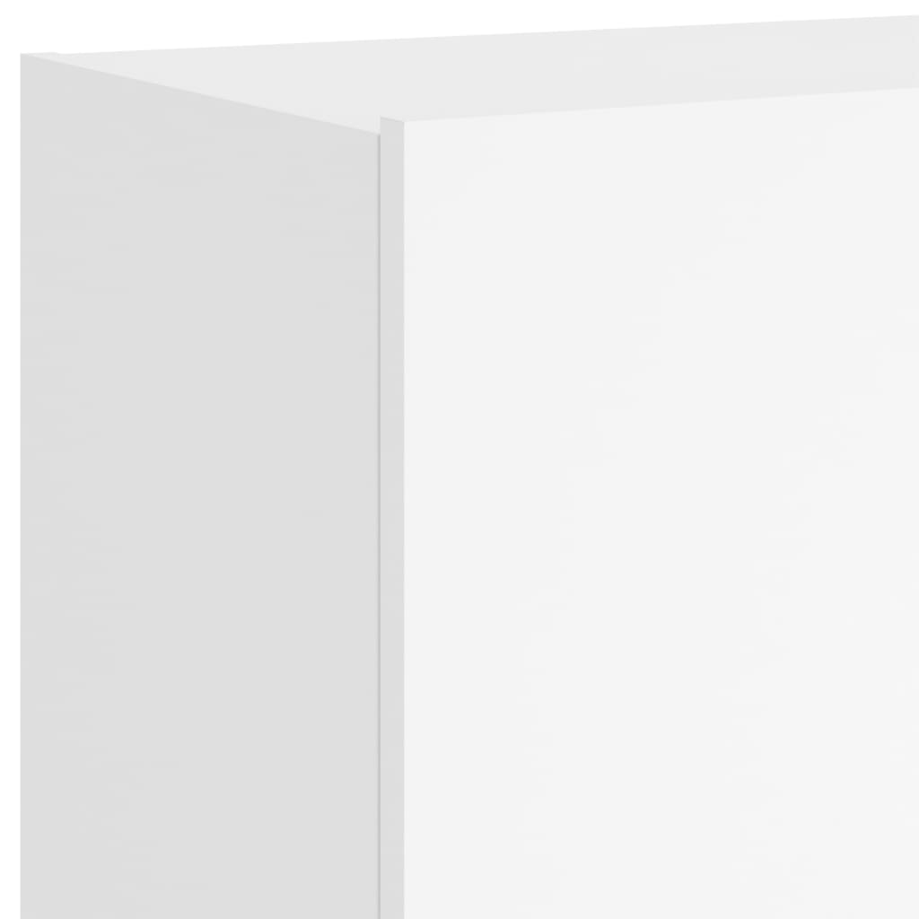 vidaXL TV-Wandschränke mit LED-Leuchten 2 Stk. Weiß 60x35x41 cm