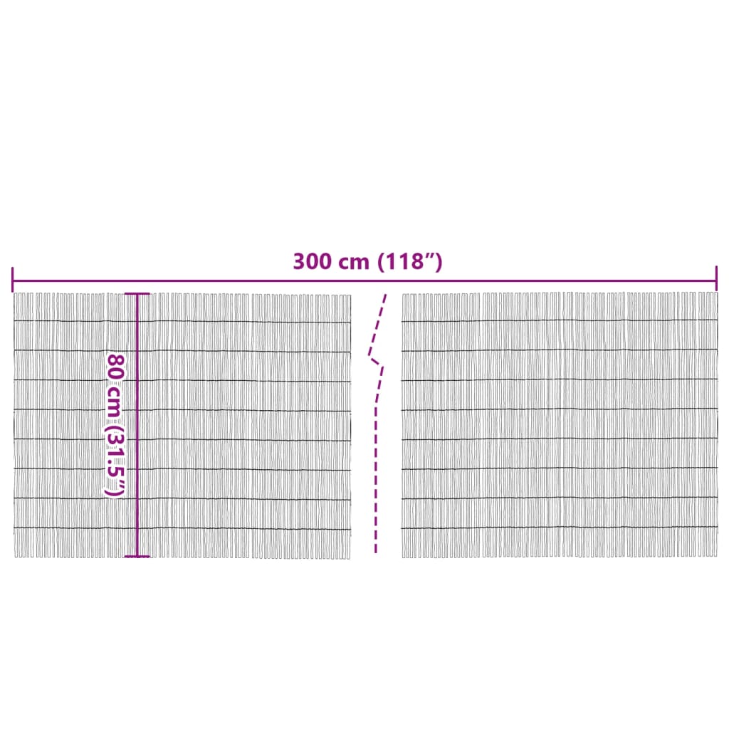 vidaXL Gartenzaun 300x80 cm Schilf