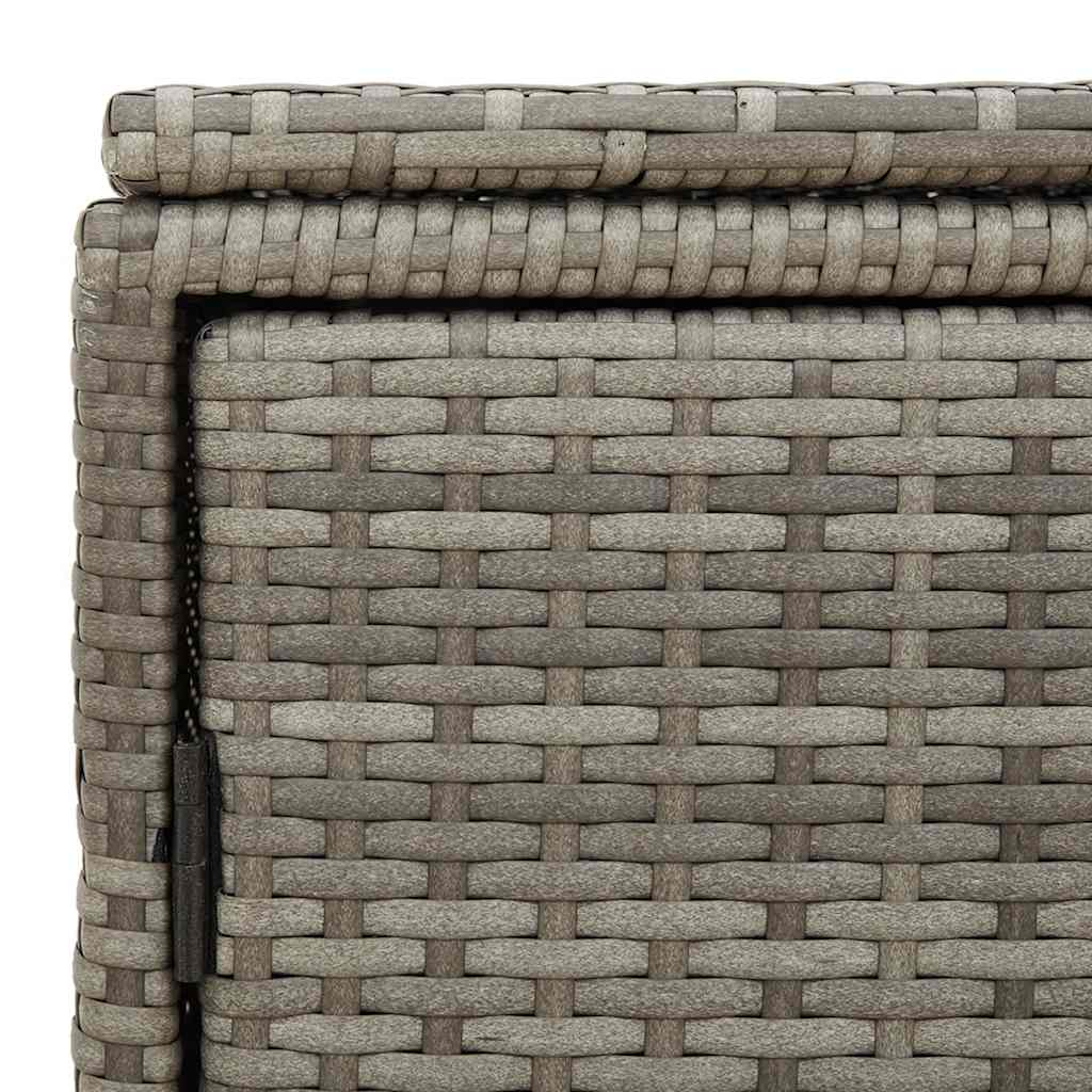 Gartenschrank Grau 110x55x60,5 cm Poly Rattan