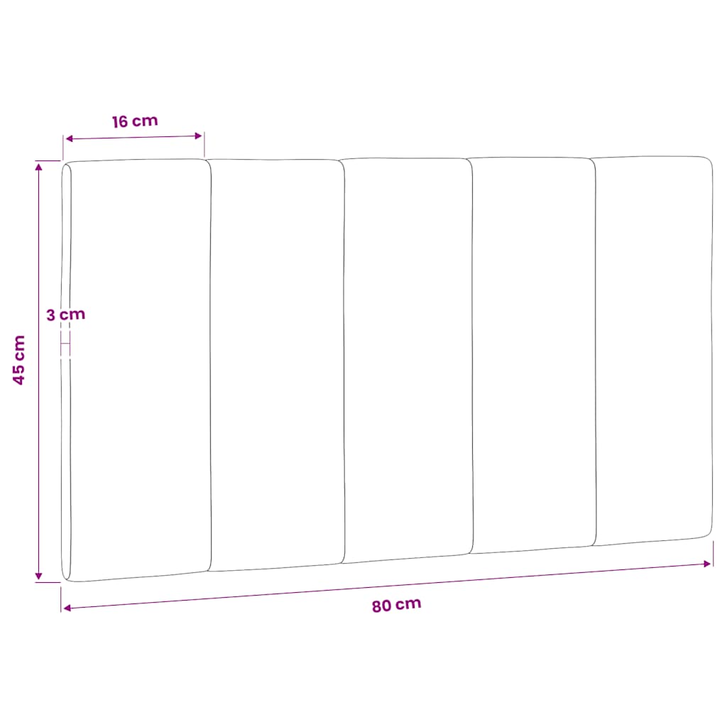 vidaXL Kopfteil-Kissen "Hanko" Hellgrau 80 cm Samt