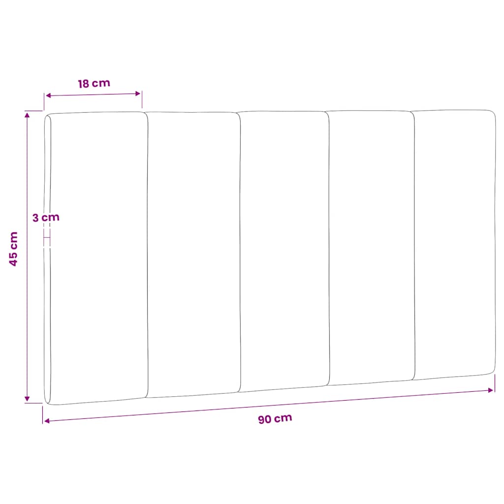vidaXL Kopfteil-Kissen "Hanko" Rosa 80 cm Samt