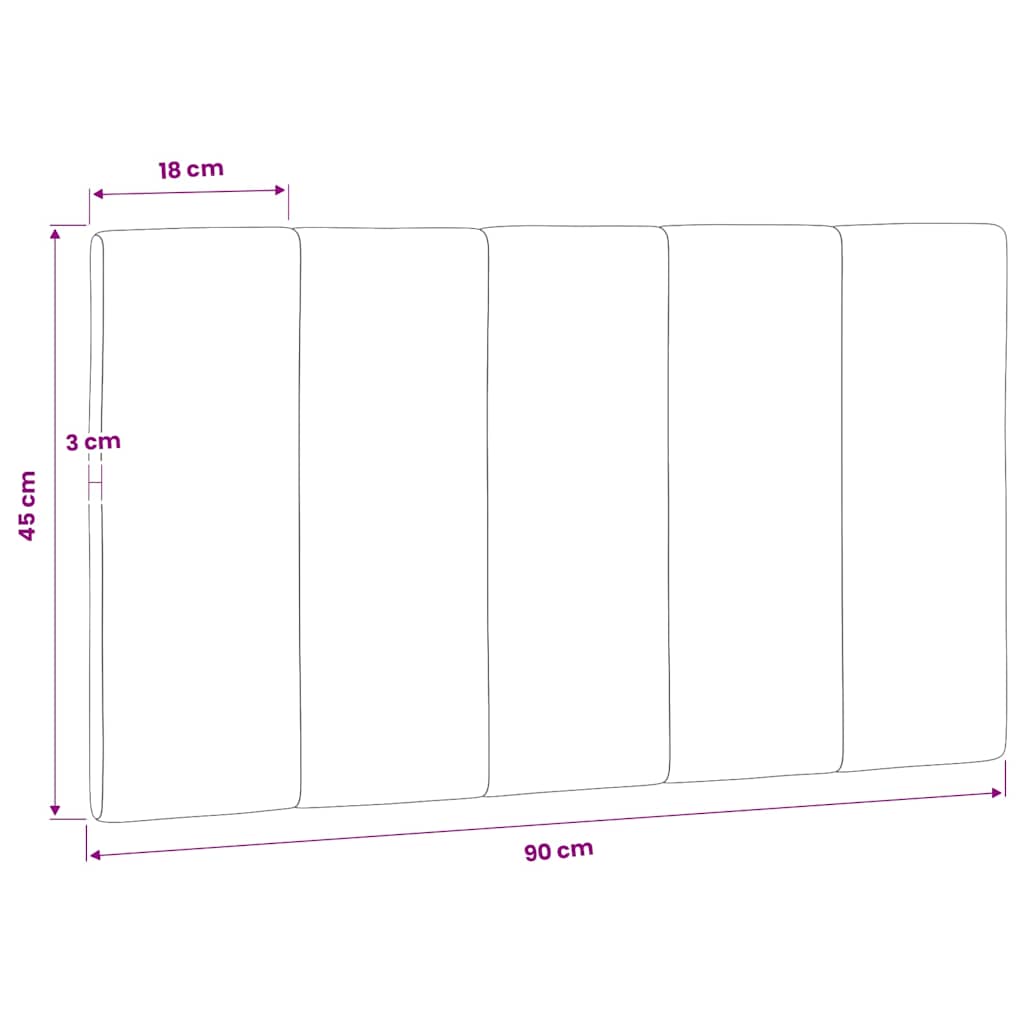 vidaXL Kopfteil-Kissen "Hanko" Blau 90 cm Samt
