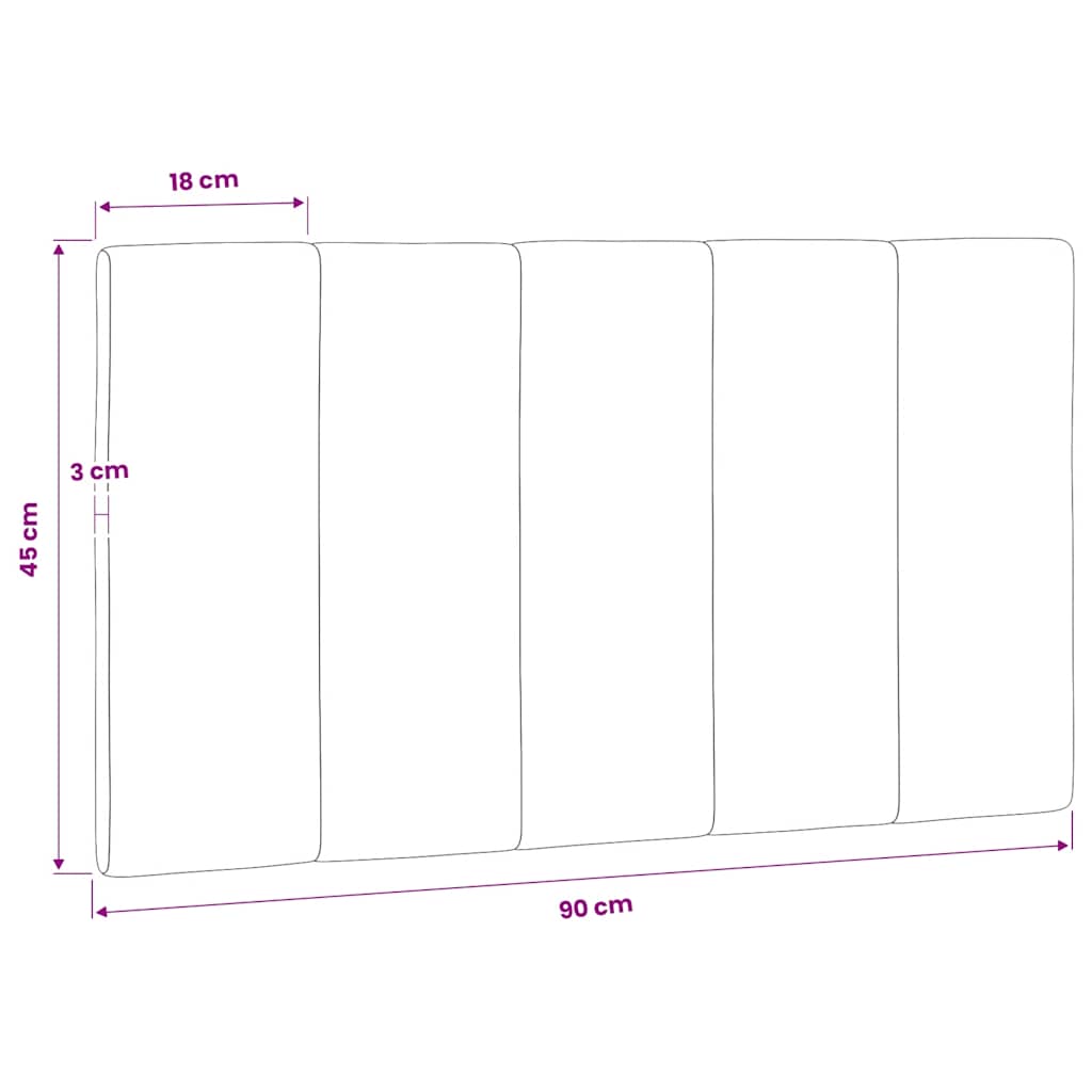 vidaXL Kopfteil-Kissen "Hanko" Rosa 90 cm Samt