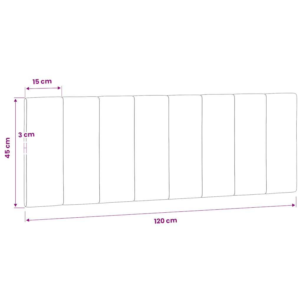 vidaXL Kopfteil-Kissen "Hanko" Rosa 120 cm Samt