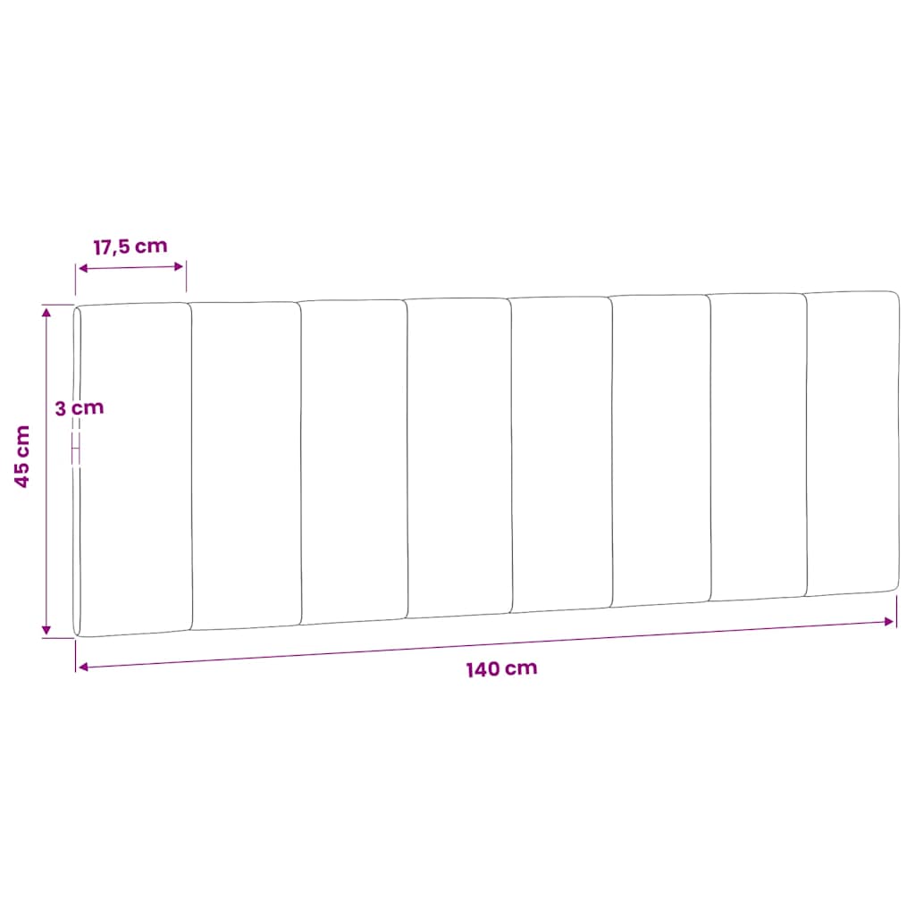 vidaXL Kopfteil-Kissen "Hanko" Dunkelgrün 140 cm Samt