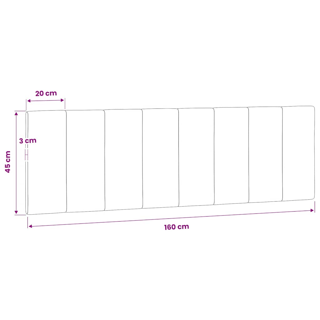 vidaXL Kopfteil-Kissen "Hanko" Dunkelgrau 160 cm Samt