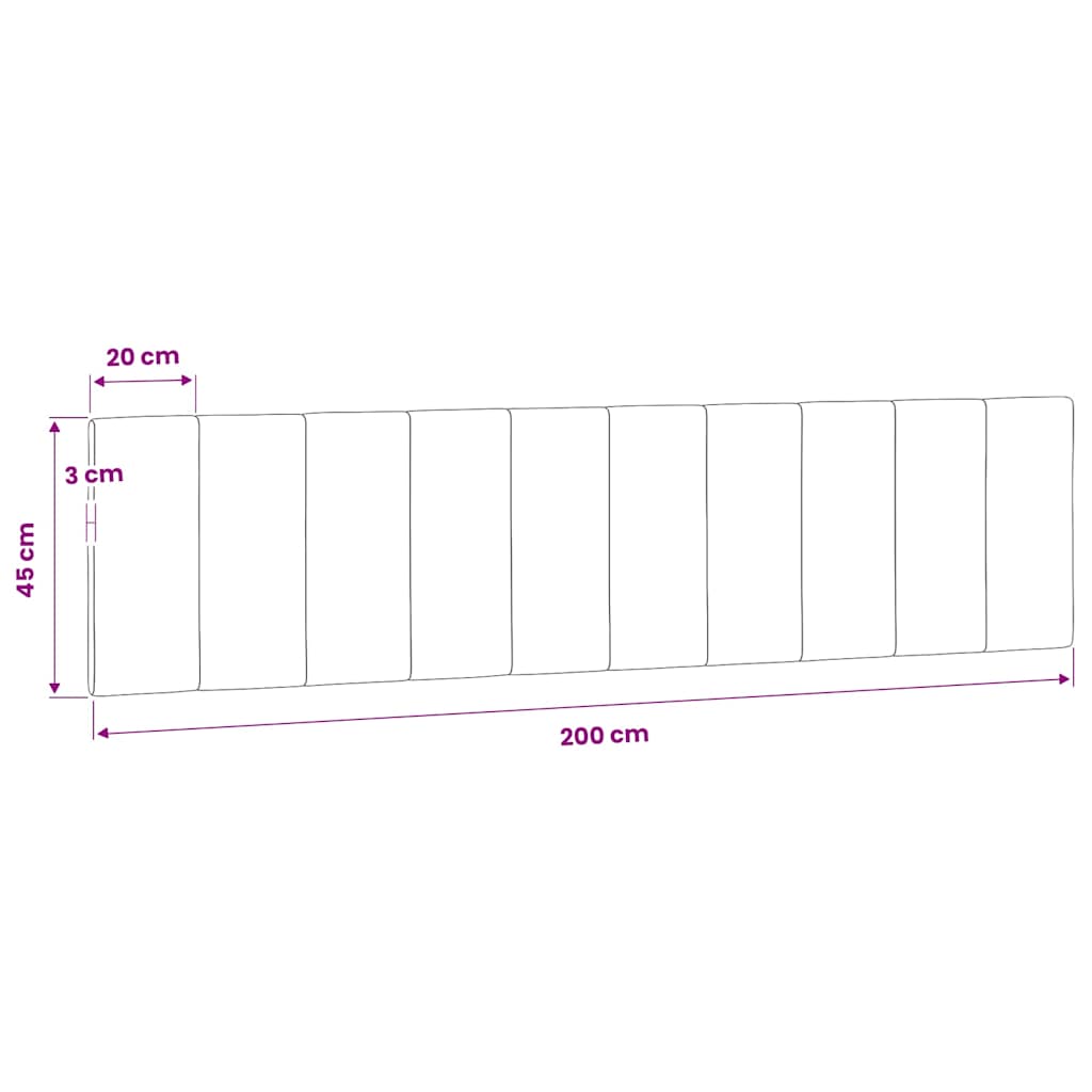 vidaXL Kopfteil-Kissen "Hanko" Rosa 200 cm Samt