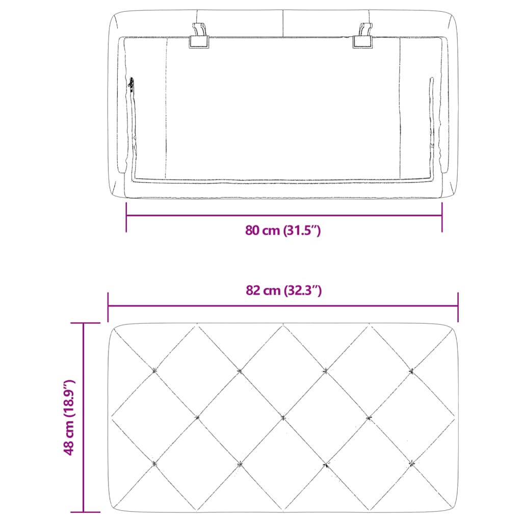 vidaXL Kopfteil-Kissen Dunkelgrau 80 cm Samt