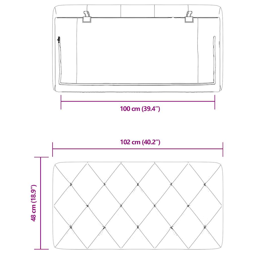 Kopfteil-Kissen Dunkelgrün 100 cm Samt