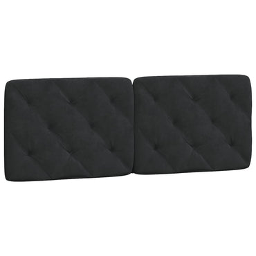 vidaXL Kopfteil-Kissen Schwarz 140 cm Samt