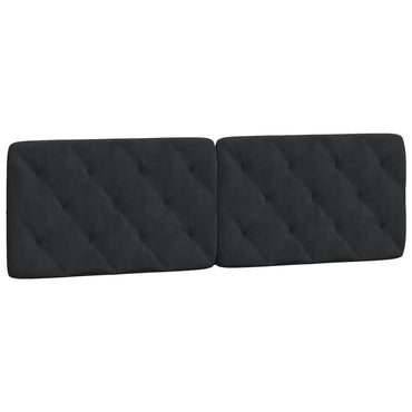 vidaXL Kopfteil-Kissen Schwarz 160 cm Samt