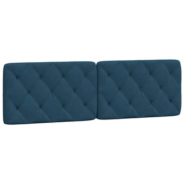 vidaXL Kopfteil-Kissen Blau 160 cm Samt
