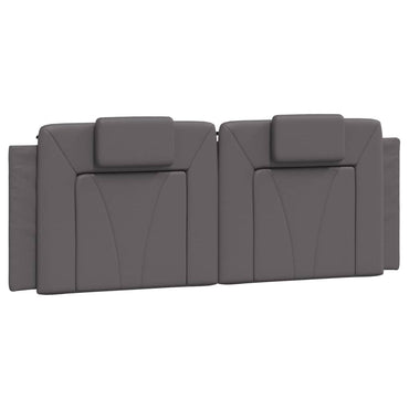 vidaXL Kopfteil-Kissen "Viana" Grau 120 cm Kunstleder