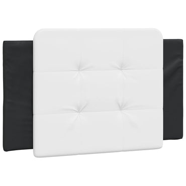 vidaXL Kopfteil-Kissen "Zadar" Weiß und Schwarz 80 cm Kunstleder
