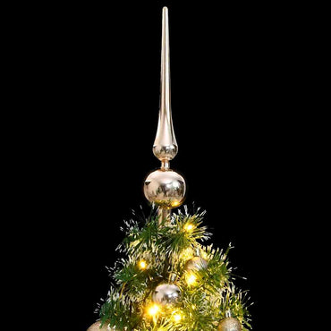 vidaXL Sapin de Noël artificiel avec neige et boules, 150 LED, 120 cm