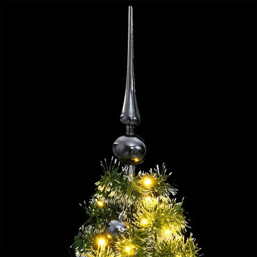 vidaXL Sapin de Noël artificiel pliable 150 LED et boules 120 cm