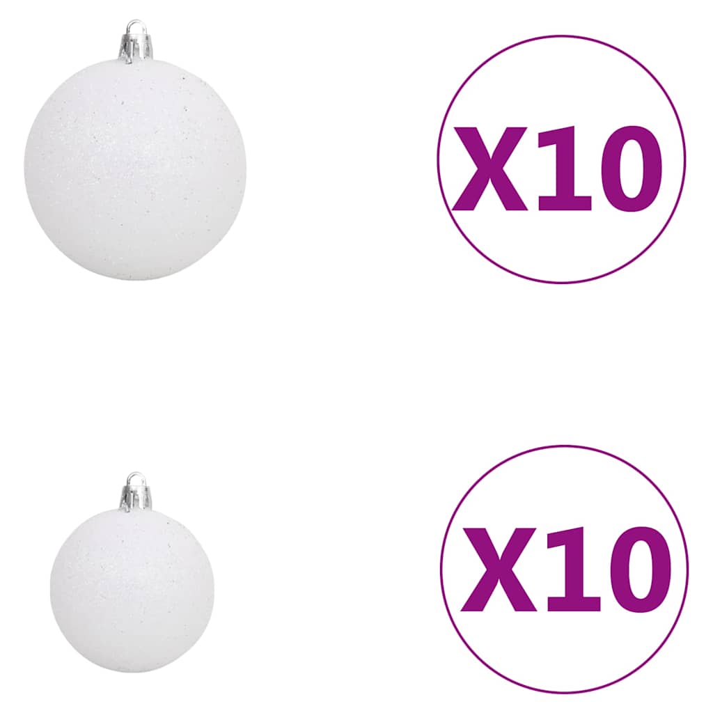 vidaXL Künstlicher Weihnachtsbaum Klappbar mit Kugeln 300 LEDs 300 cm