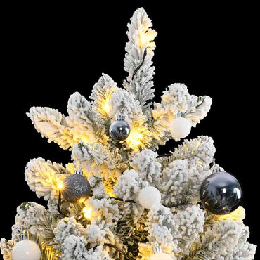 vidaXL Sapin de Noël artificiel pliable 300 LED et boules 180 cm