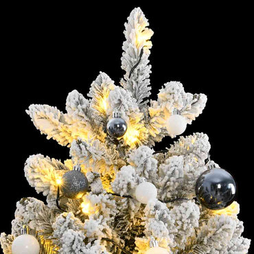 vidaXL Künstlicher Weihnachtsbaum Klappbar 300 LEDs & Kugeln 270 cm