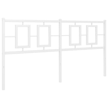 vidaXL Ersatz-Kopfteil Metall Weiß 150 cm