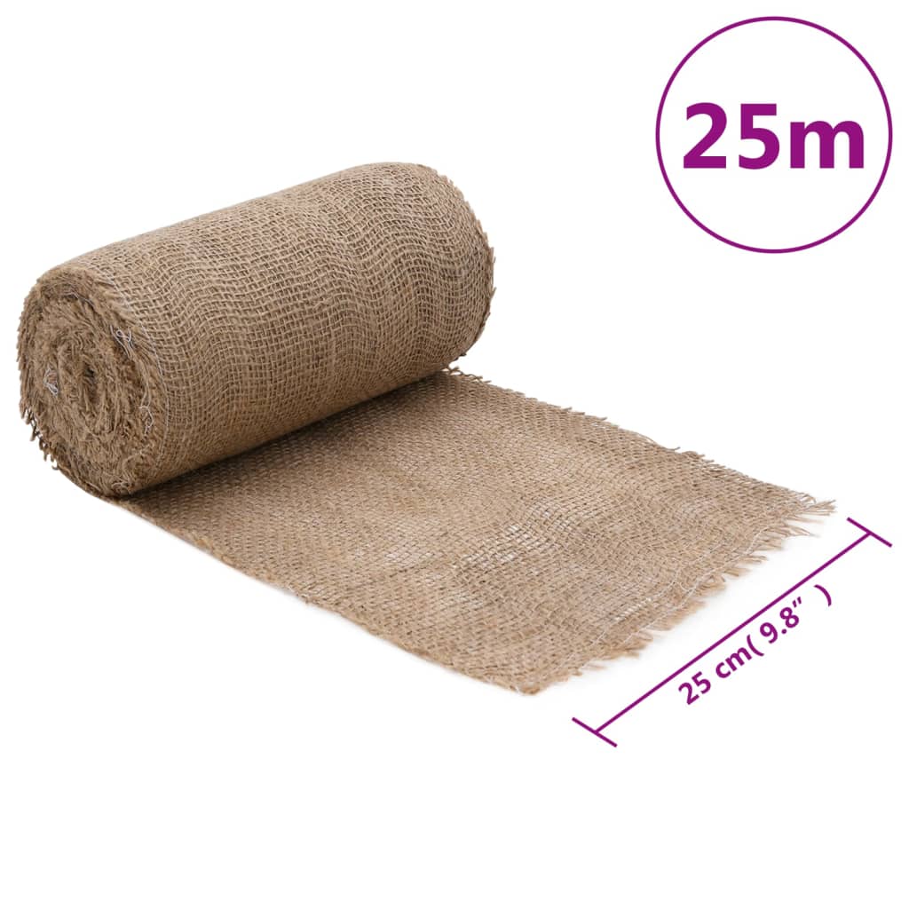 vidaXL Tissu en jute 0,25x25 m 100% jute 200 g/m²
