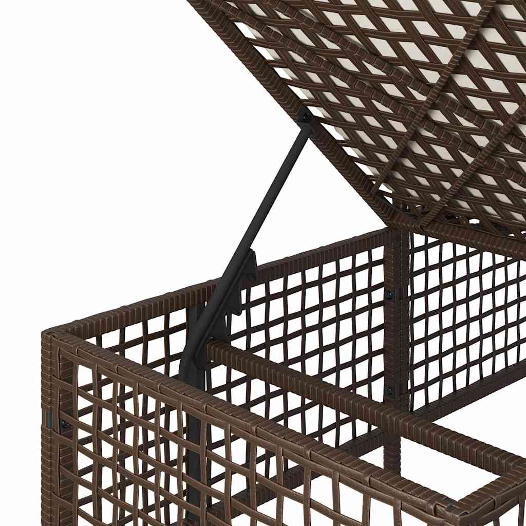 vidaXL 3-tlg. Garten-Ecksofa-Set mit Kissen Braun Poly Rattan