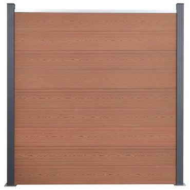 vidaXL Kit de panneaux de clôture marron 180x186 cm WPC