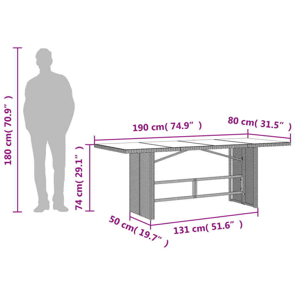vidaXL Salle à manger de jardin 9 pcs avec coussins Résine tressée Gris