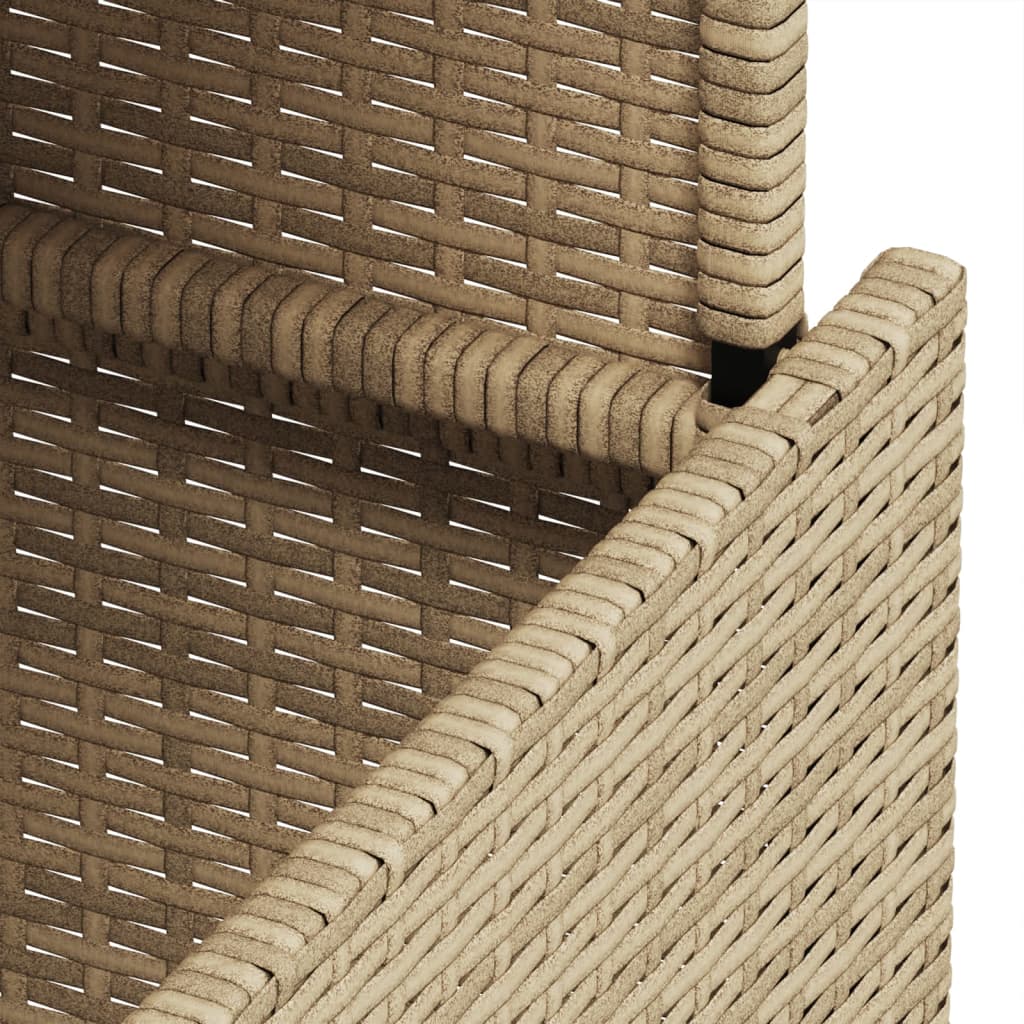 vidaXL Table de jardin avec plateau en verre Beige 100x55x73 cm Résine tressée