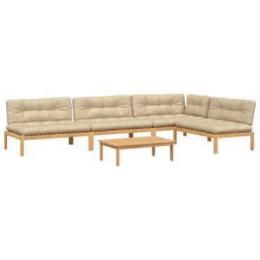 vidaXL Ensemble de canapé de jardin 5 pièces en palettes avec coussins bois d'acacia