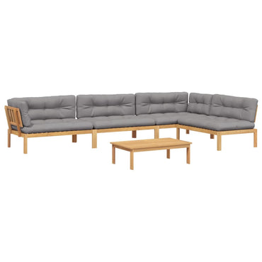 vidaXL Ensemble de canapé de jardin 5 pièces en palettes avec coussins bois d'acacia