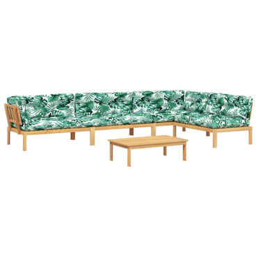 vidaXL Ensemble de canapé de jardin 5 pièces en palettes avec coussins bois d'acacia
