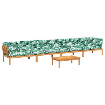 vidaXL Ensemble de canapé de jardin 5 pièces en palettes avec coussins bois d'acacia