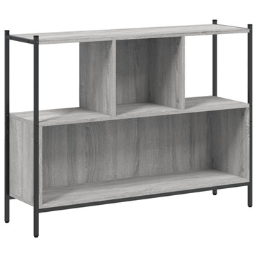 vidaXL Bücherregal Grau Sonoma 102x28x77,5 cm Holzwerkstoff