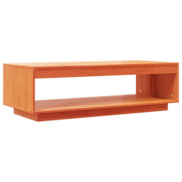 vidaXL Table basse marron ciré 110x50x33,5 cm en pin massif