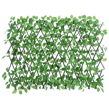 vidaXL Treillis avec feuilles de lierre artificielles extensible Vert 180x65 cm